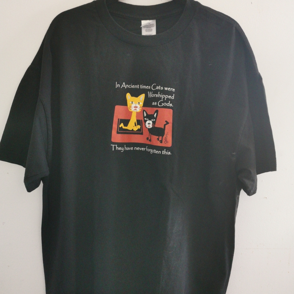 alstyle apparel in ancient times cats were worshipped as gods T shirts